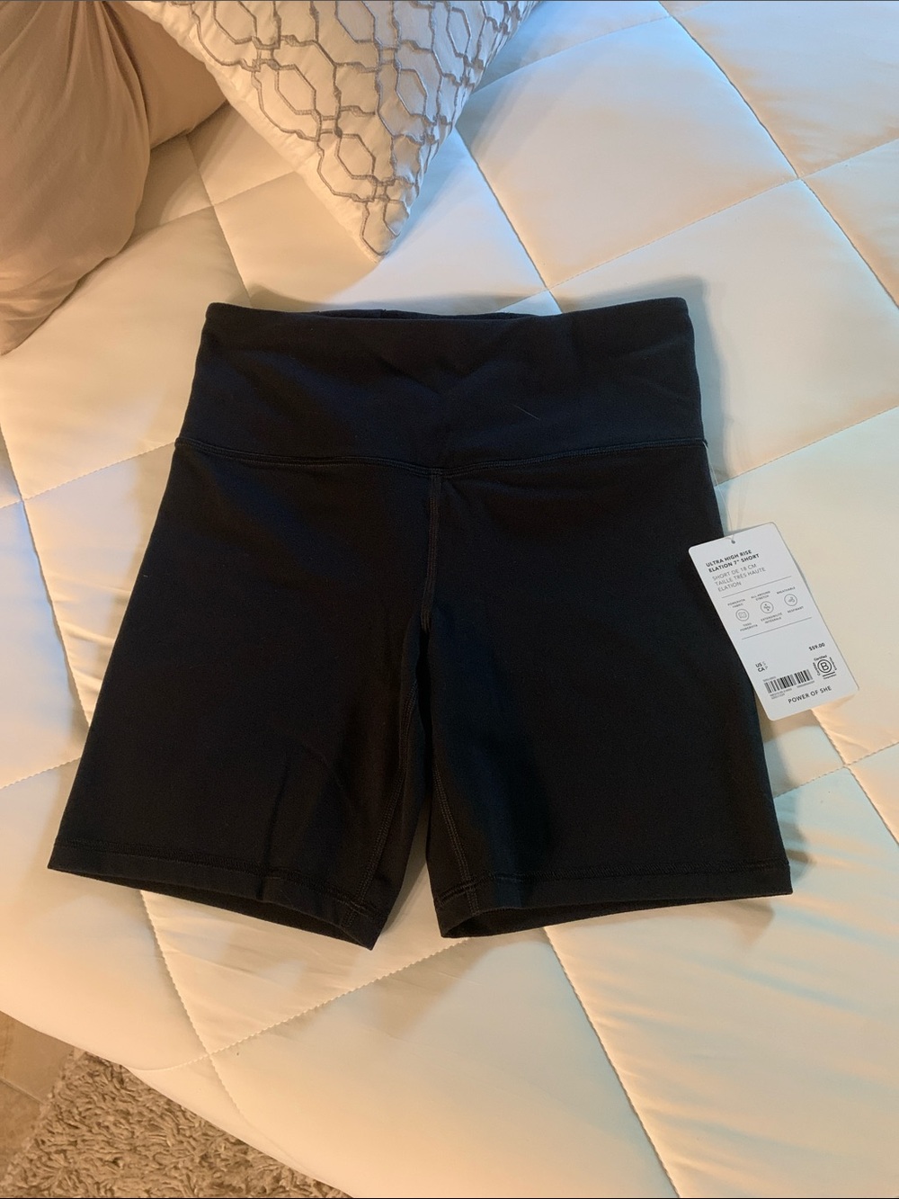 Athelta Elation 7” Ultra High-Rise Black Bike Shorts